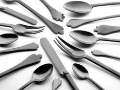 Serax Merci Mix 4-5-6 Dessertvork Antraciet Stone Wash 3 Stuks -Serax b0718307bs106 1 5