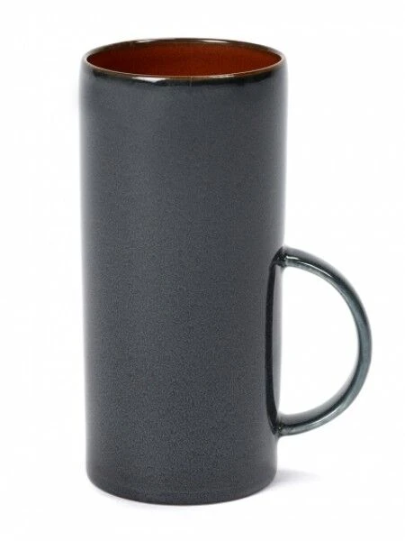 Serax Terres De Rêves Theekop Stone Ware ø 6 Cm H 13 Cm - Rust/dark Blue 3 Serax Terres De Rêves Theekop Stone Ware ø 6 Cm H 13 Cm - Rust/dark Blue