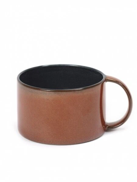 Serax Terres De Rêves Koffiekop Stone Ware ø 8 Cm H 5,1 Cm - Dark Blue/rust 3 Serax Terres De Rêves Koffiekop Stone Ware ø 8 Cm H 5,1 Cm - Dark Blue/rust