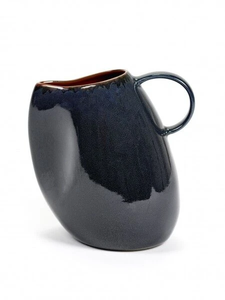 Serax Karaf S 14 X 10 Cm H 14 Cm Aardewerk Donkerblauw