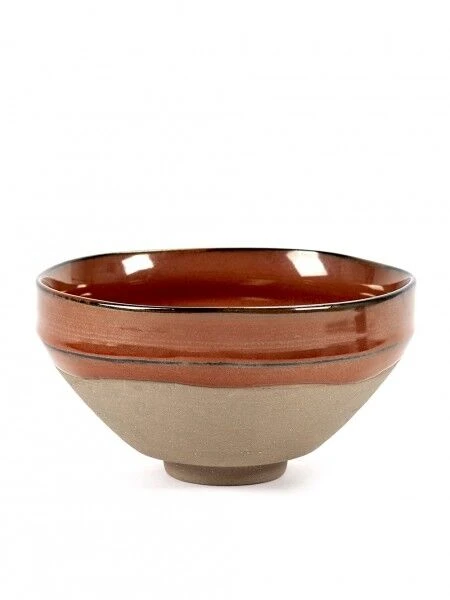Serax Merci Meal X3 Kom No 3 Large ø 15 Cm Aardewerk Rood/bruin 3 Serax Merci Meal X3 Kom No 3 Large ø 15 Cm Aardewerk Rood/bruin