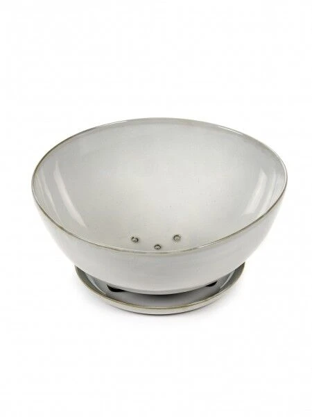 Serax Terres De Rêves Vergiet L ø 23,5 Cm Met Schaal ø 16 Cm Stoneware Grijs 3 Serax Terres De Rêves Vergiet L ø 23,5 Cm Met Schaal ø 16 Cm Stoneware Grijs