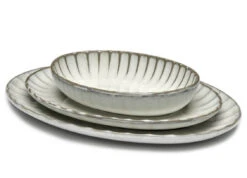 Serax INKU By Sergio Herman Bord Ovaal L 30 X 21 Cm H 1,7 Cm Aardewerk Wit -Serax b5120236ws1 1