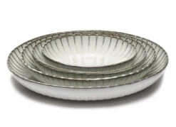 Serax INKU By Sergio Herman Serveerschaal M ø 32 Cm H 5 Cm Aardewerk Wit -Serax b5120246ws1 m2 1