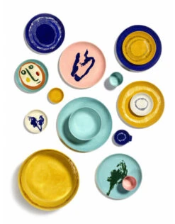 Serax Feast By Ottolenghi Bord S ø 19 Cm H 2 Cm Aardewerk Lapis Lazuli + Swirl-Dots White -Serax b8921004is7
