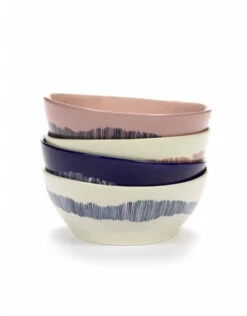 Serax Feast By Ottolenghi Kom L ø 17 Cm H 7 Cm Aardewerk Delicious Pink + Swirl-Stripes Blue 7 Serax Feast By Ottolenghi Kom L ø 17 Cm H 7 Cm Aardewerk Delicious Pink + Swirl-Stripes Blue -Serax b8921010ds5