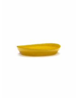 Serax Feast By Ottolenghi Serveerschaal S ø 30 Cm H 6 Cm Aardewerk Sunny Yellow + Swirl Dots Black -Serax b8921013g