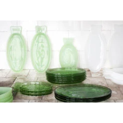 Serax Fish & Fish Schaal Ovaal 31 X 17 Cm Glas Groen -Serax fish 21