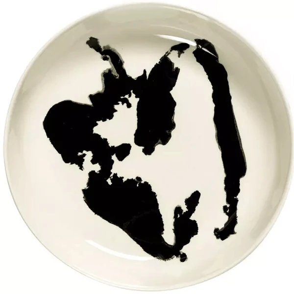 Serax Feast By Ottolenghi Hoog Bord ø 22 Cm H 4 Cm Aardewerk White + Pepper Black 3 Serax Feast By Ottolenghi Hoog Bord ø 22 Cm H 4 Cm Aardewerk White + Pepper Black