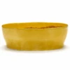 Serax Feast By Ottolenghi Saladekom ø 27,5 Cm H 9,5 Cm Aardewerk Sunny Yellow + Swirl-Stripes Red