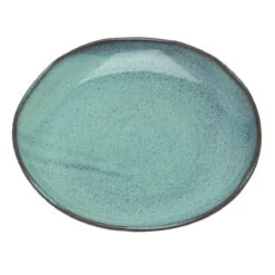 Serax Aqua Ontbijt- Of Dessertbord ø 22 Cm Aardewerk Blauw Spikkel